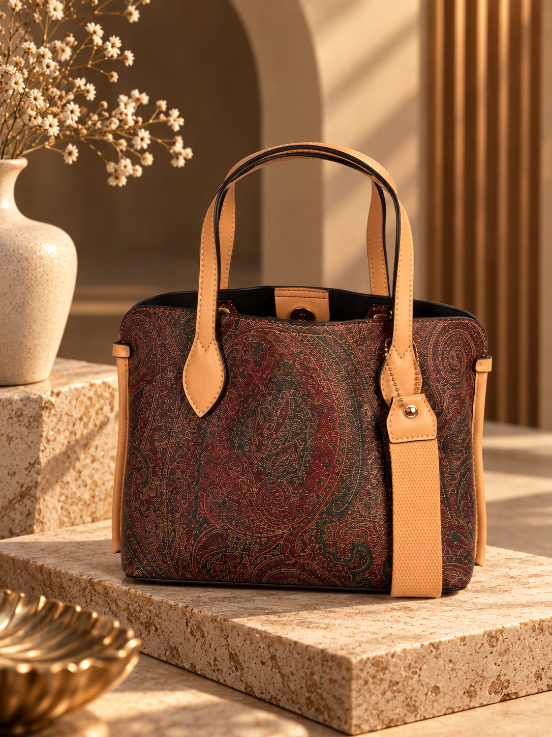Aurelia Heritage Paisley Structured Tote Bag