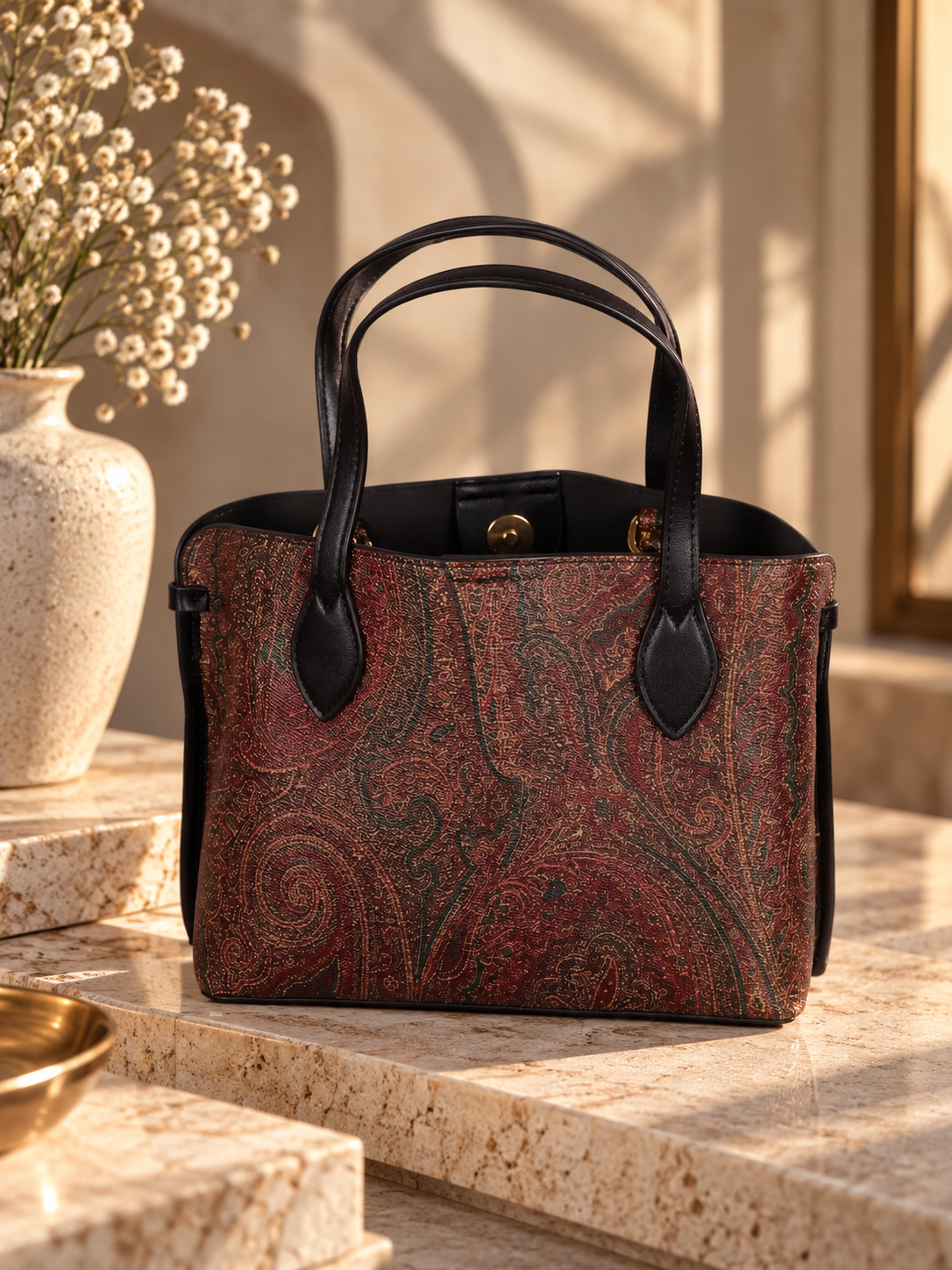 Aurelia Heritage Paisley Structured Tote Bag