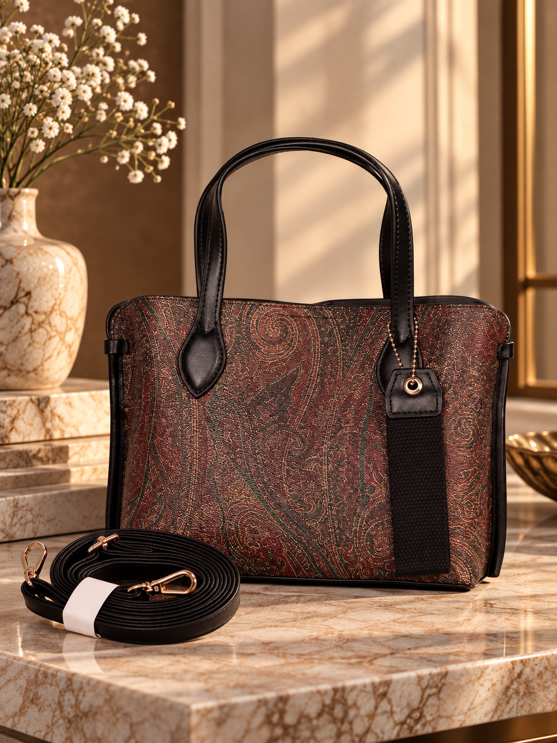 Aurelia Heritage Paisley Structured Tote Bag