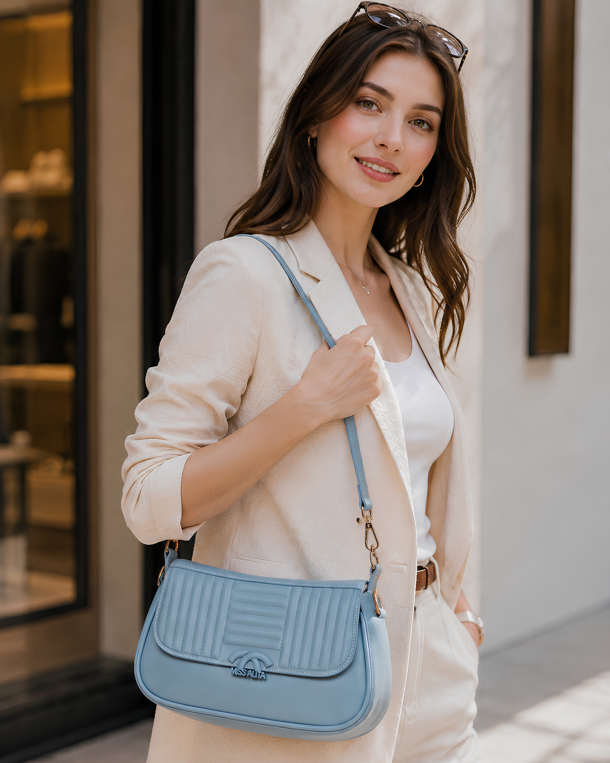 LizzIE Elegant Quilted Shoulder Bag