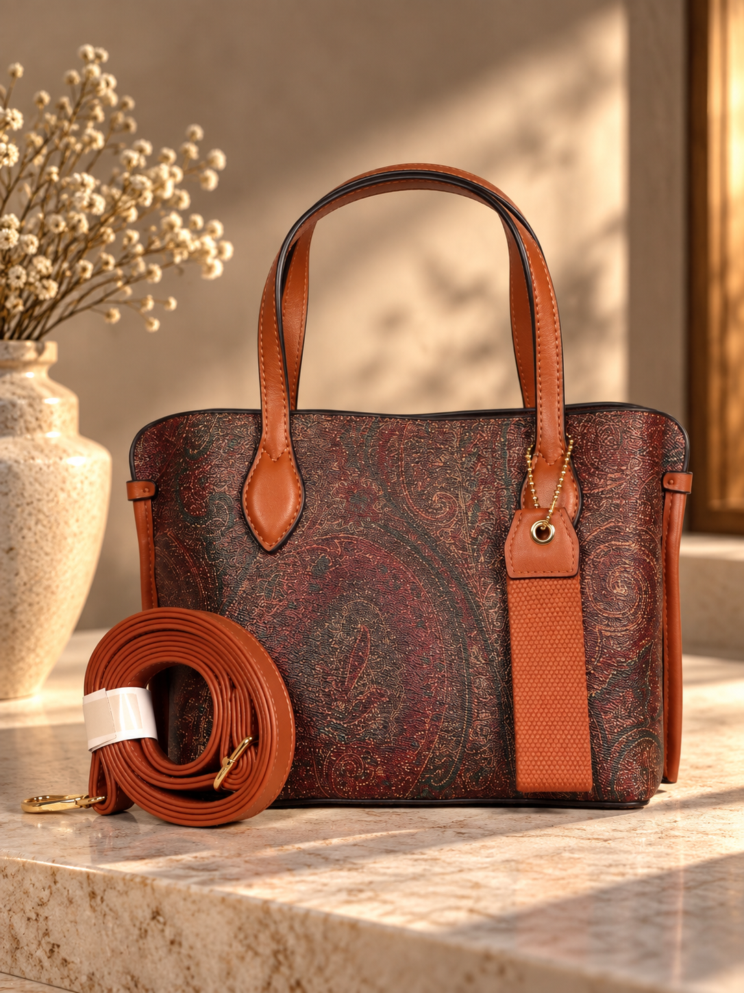 Aurelia Heritage Paisley Structured Tote Bag