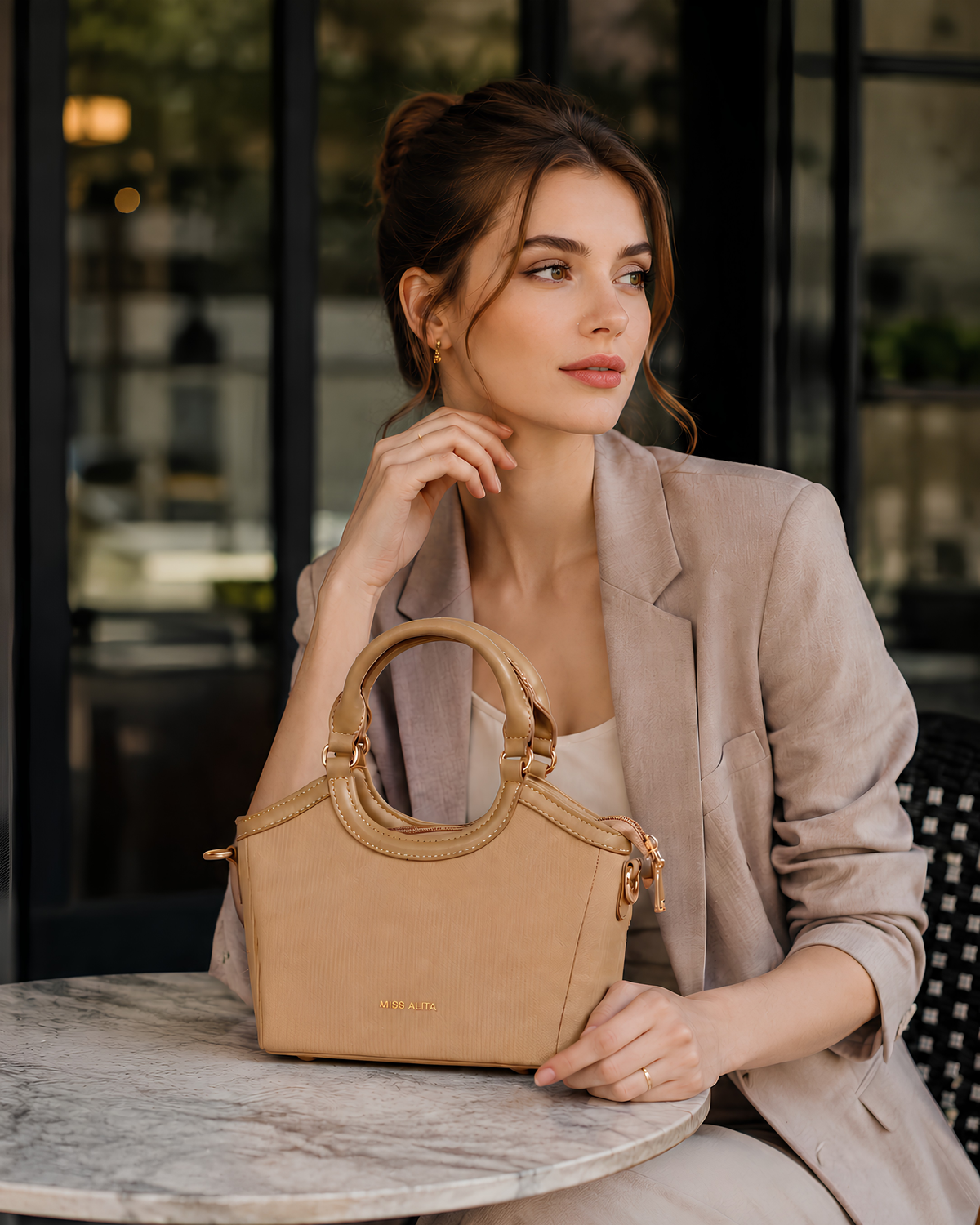 Elara Mini Structured Top-Handle Bag