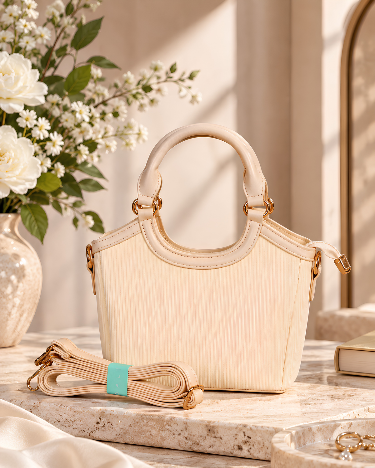 Elara Mini Structured Top-Handle Bag