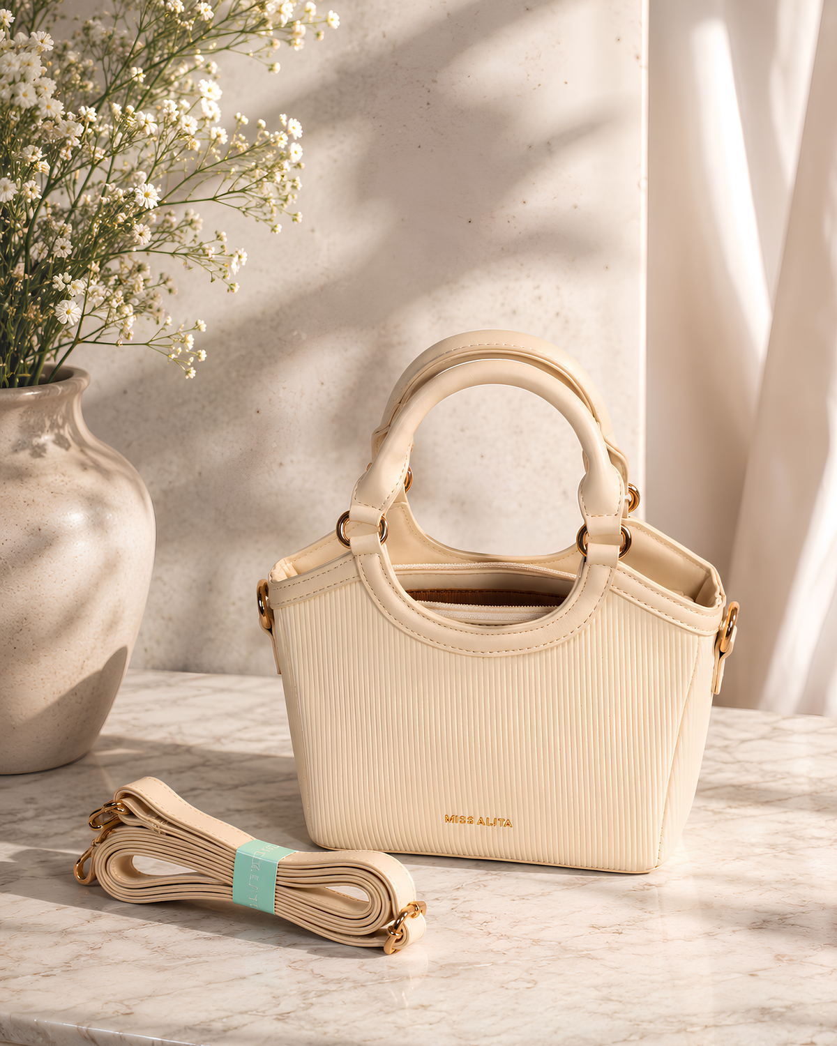 Elara Mini Structured Top-Handle Bag