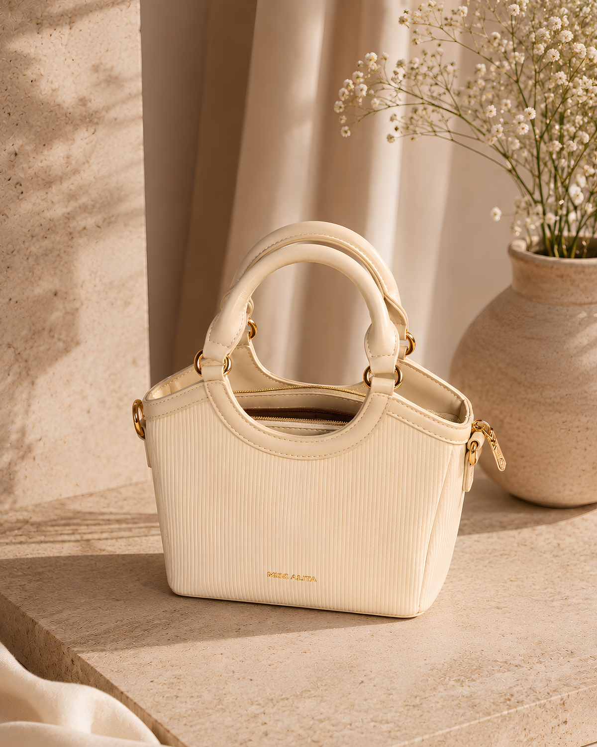 Elara Mini Structured Top-Handle Bag