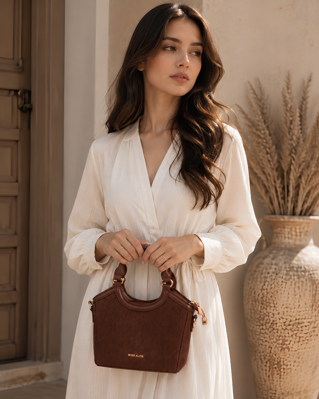 Elara Mini Structured Top-Handle Bag