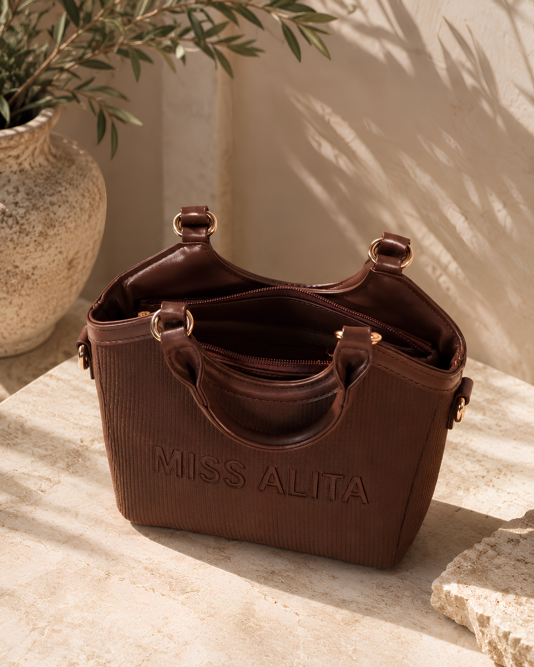 Elara Mini Structured Top-Handle Bag