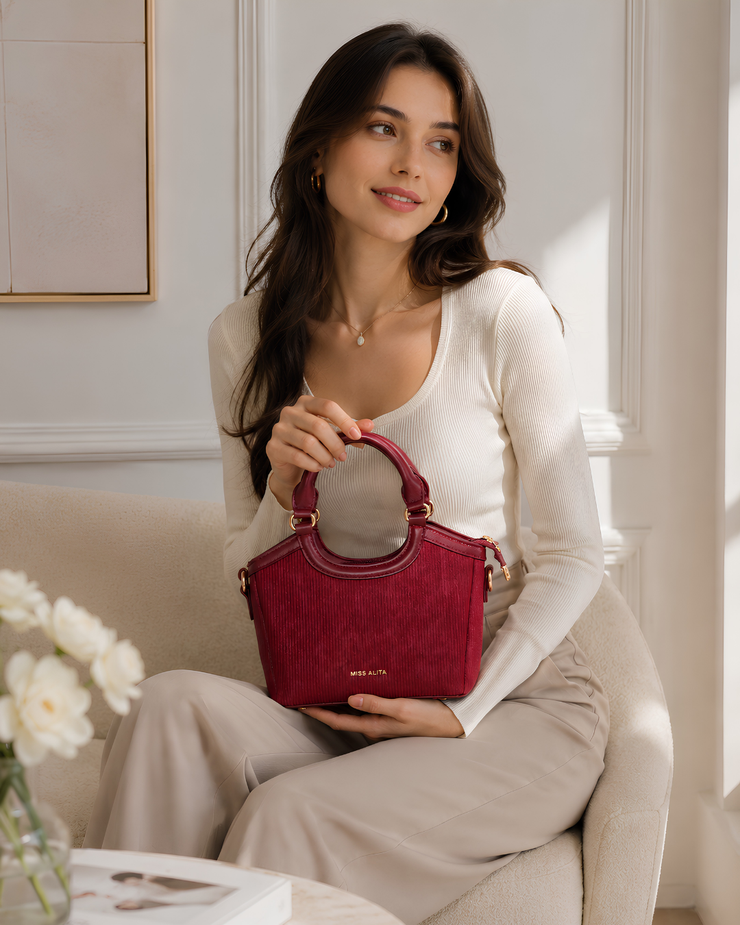 Elara Mini Structured Top-Handle Bag