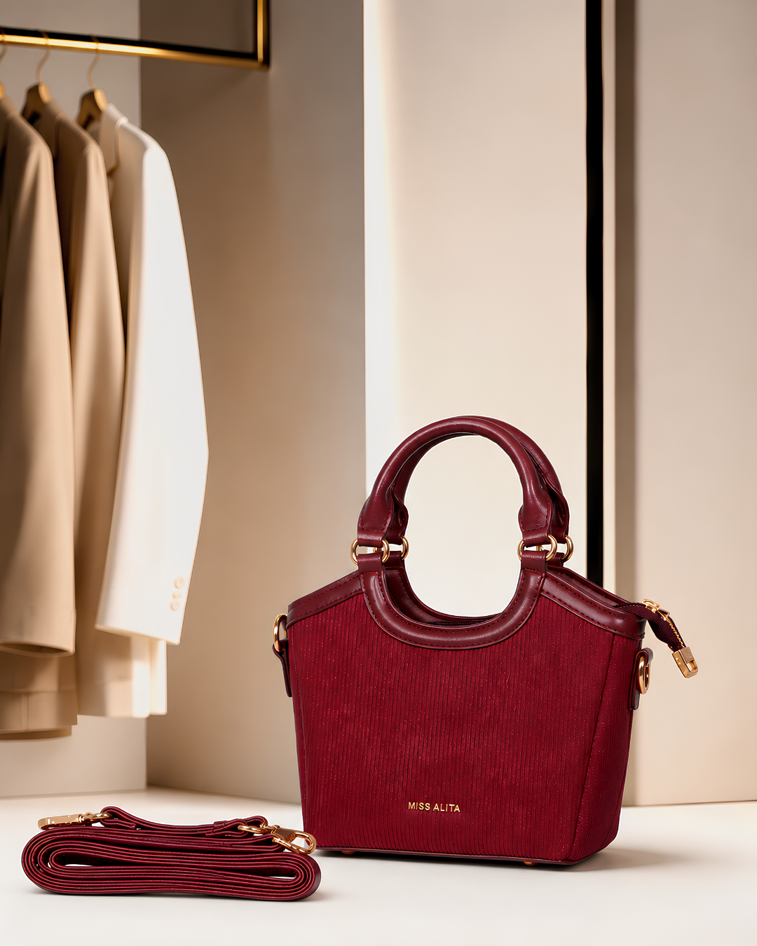Elara Mini Structured Top-Handle Bag