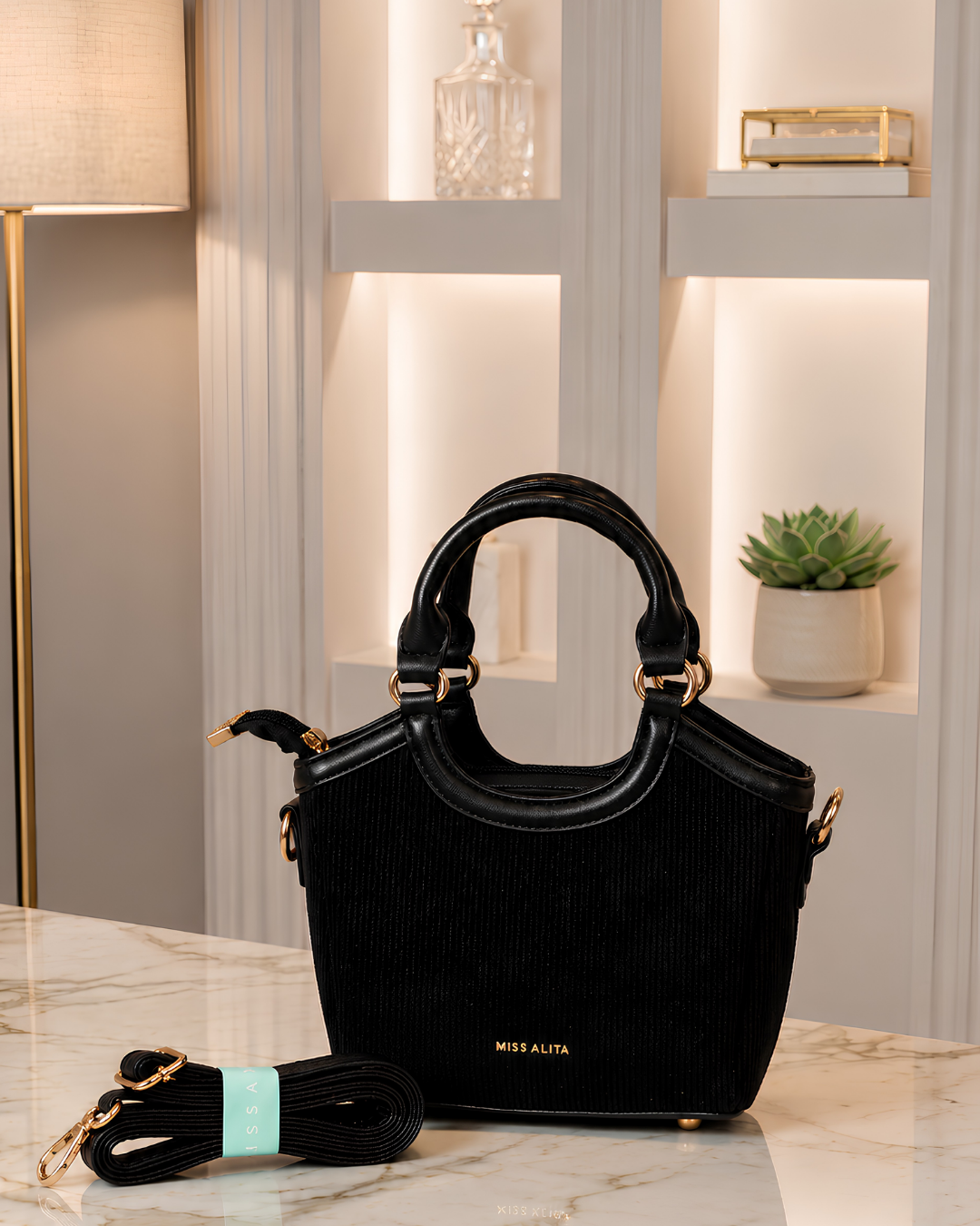 Elara Mini Structured Top-Handle Bag