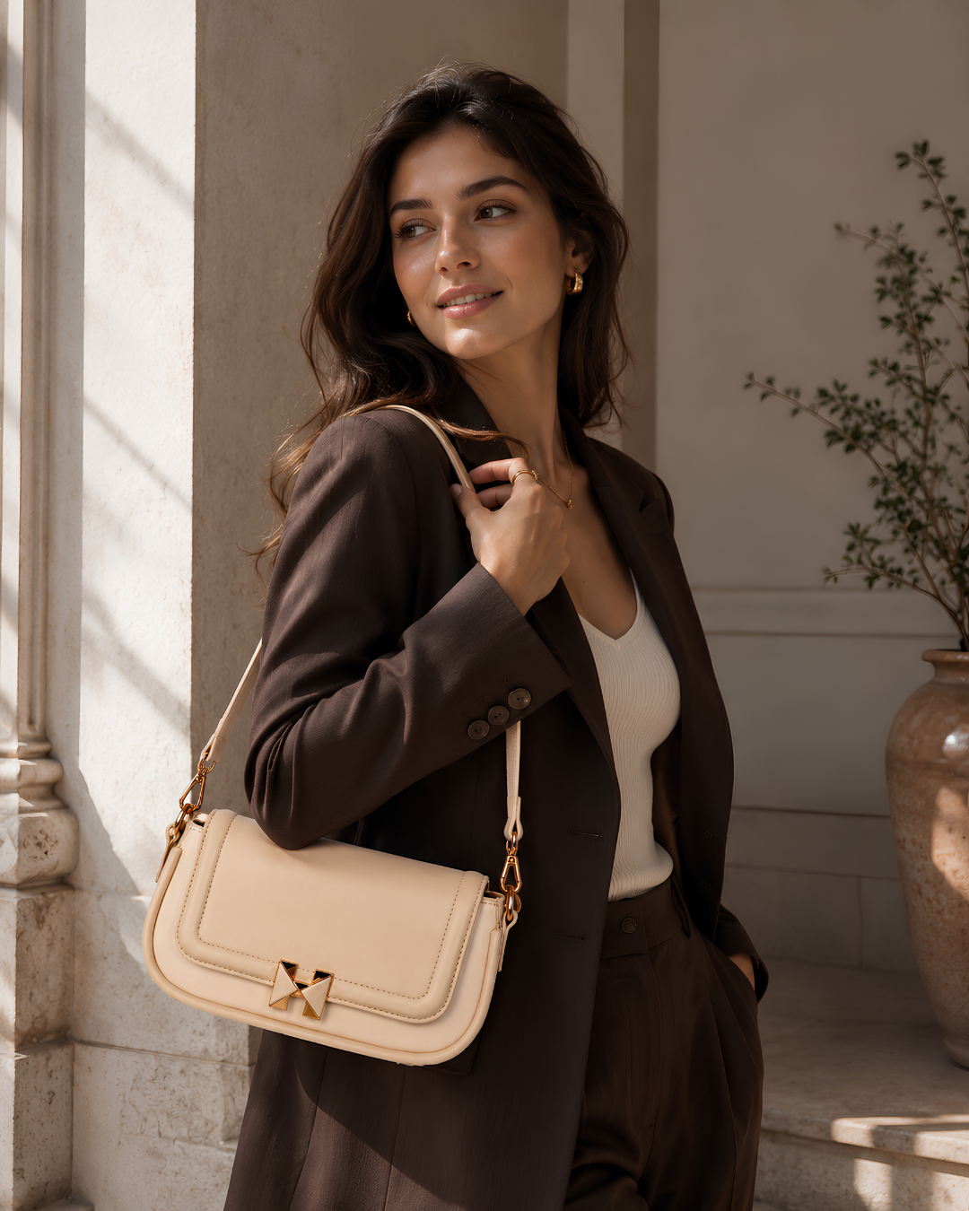 Aurelia Classic Flap Crossbody Shoulder Bag