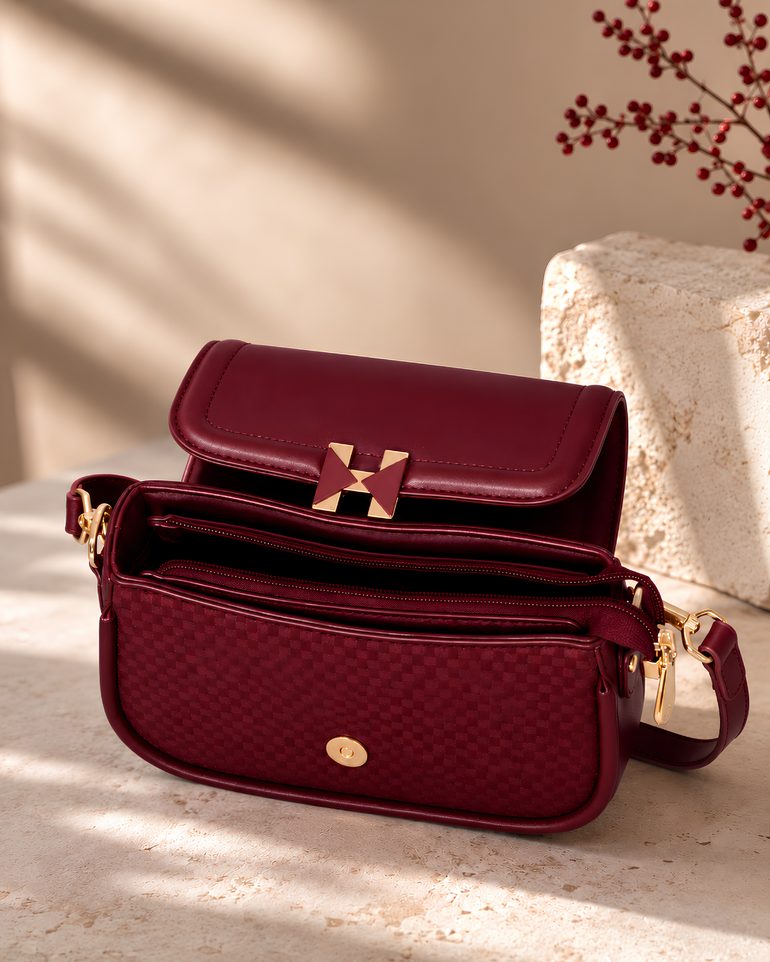 Aurelia Classic Flap Crossbody Shoulder Bag