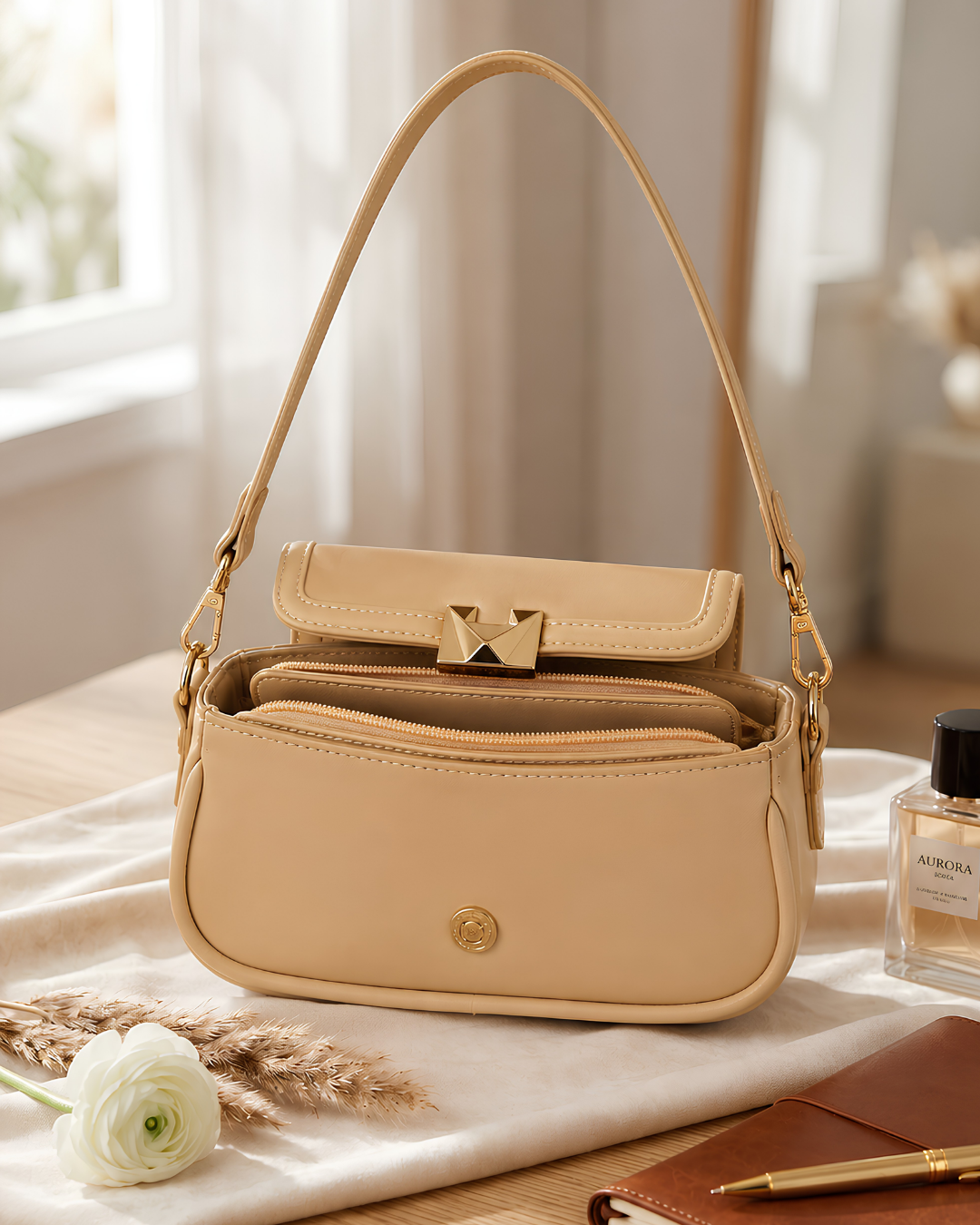 Aurelia Classic Flap Crossbody Shoulder Bag