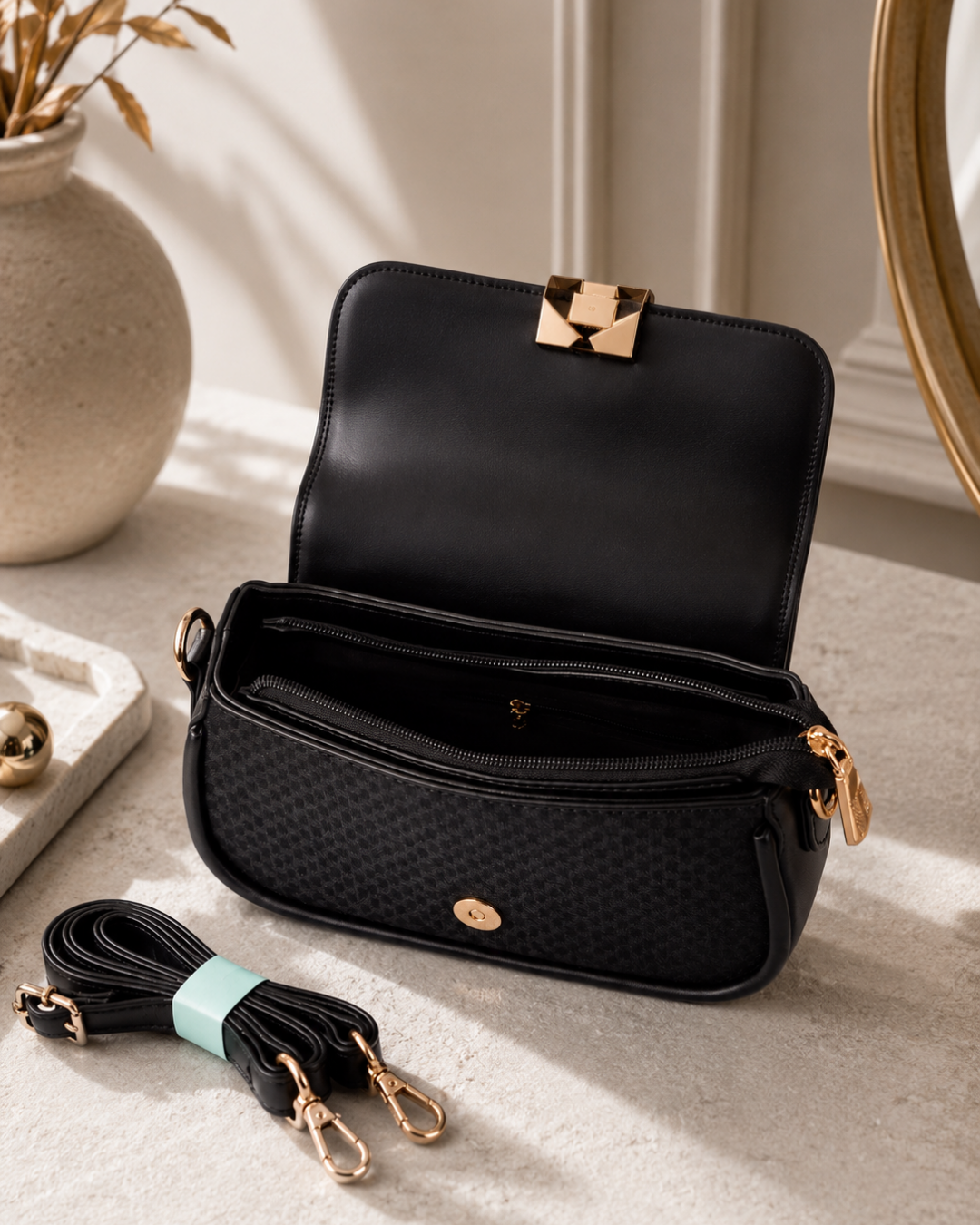 Aurelia Classic Flap Crossbody Shoulder Bag