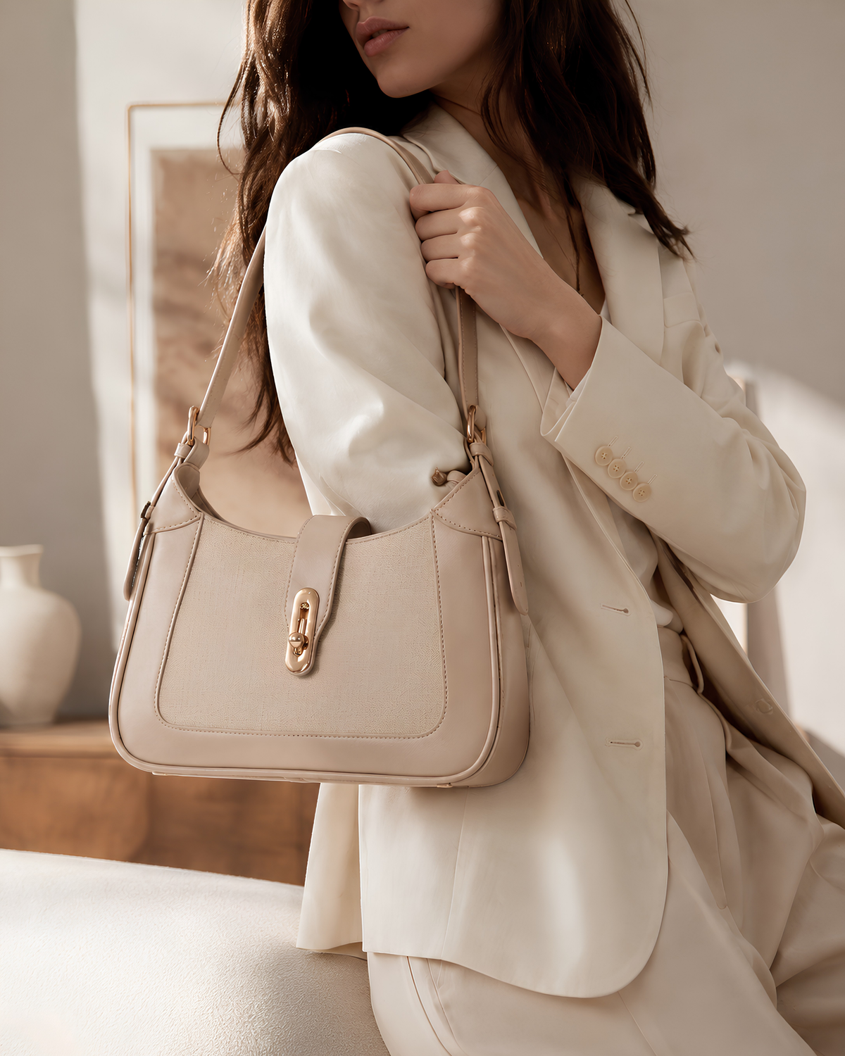 Serena Minimal Hobo Shoulder Bag