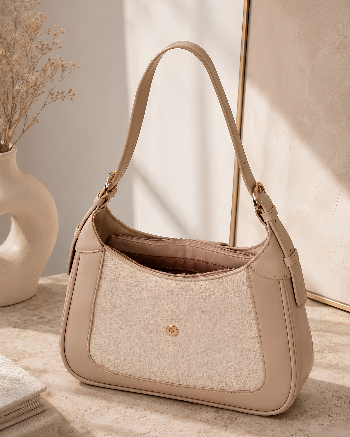 Serena Minimal Hobo Shoulder Bag