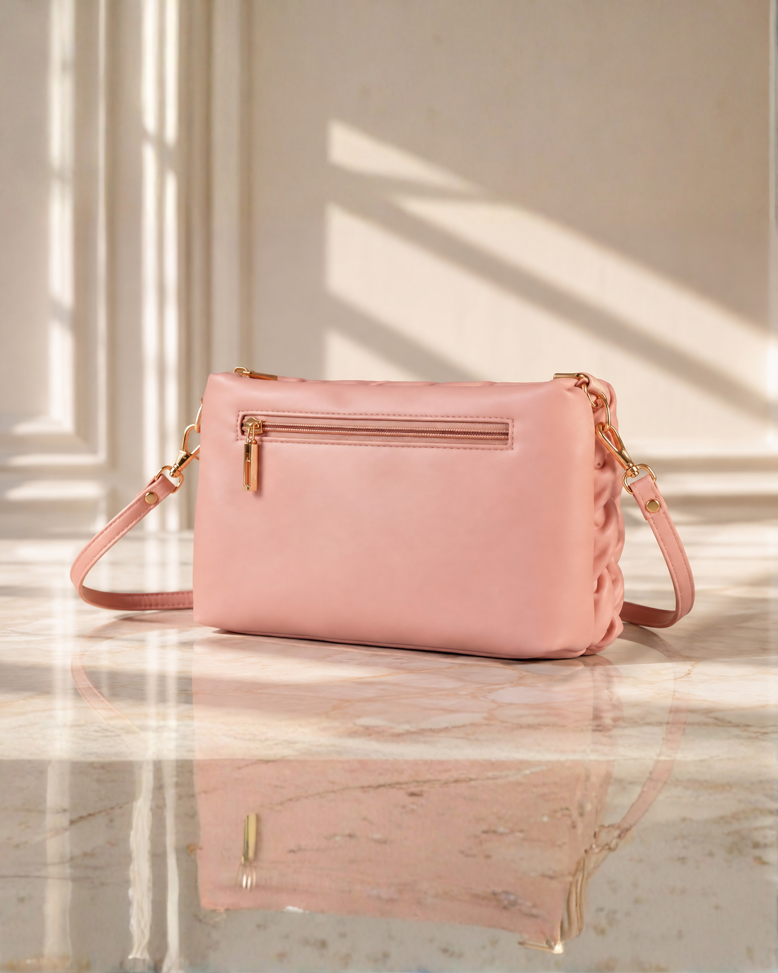 Elara Sculpted Weave Shoulder Bag