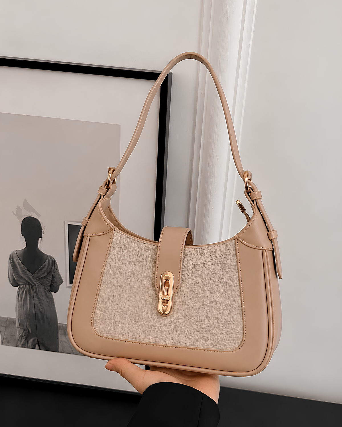 Serena Minimal Hobo Shoulder Bag