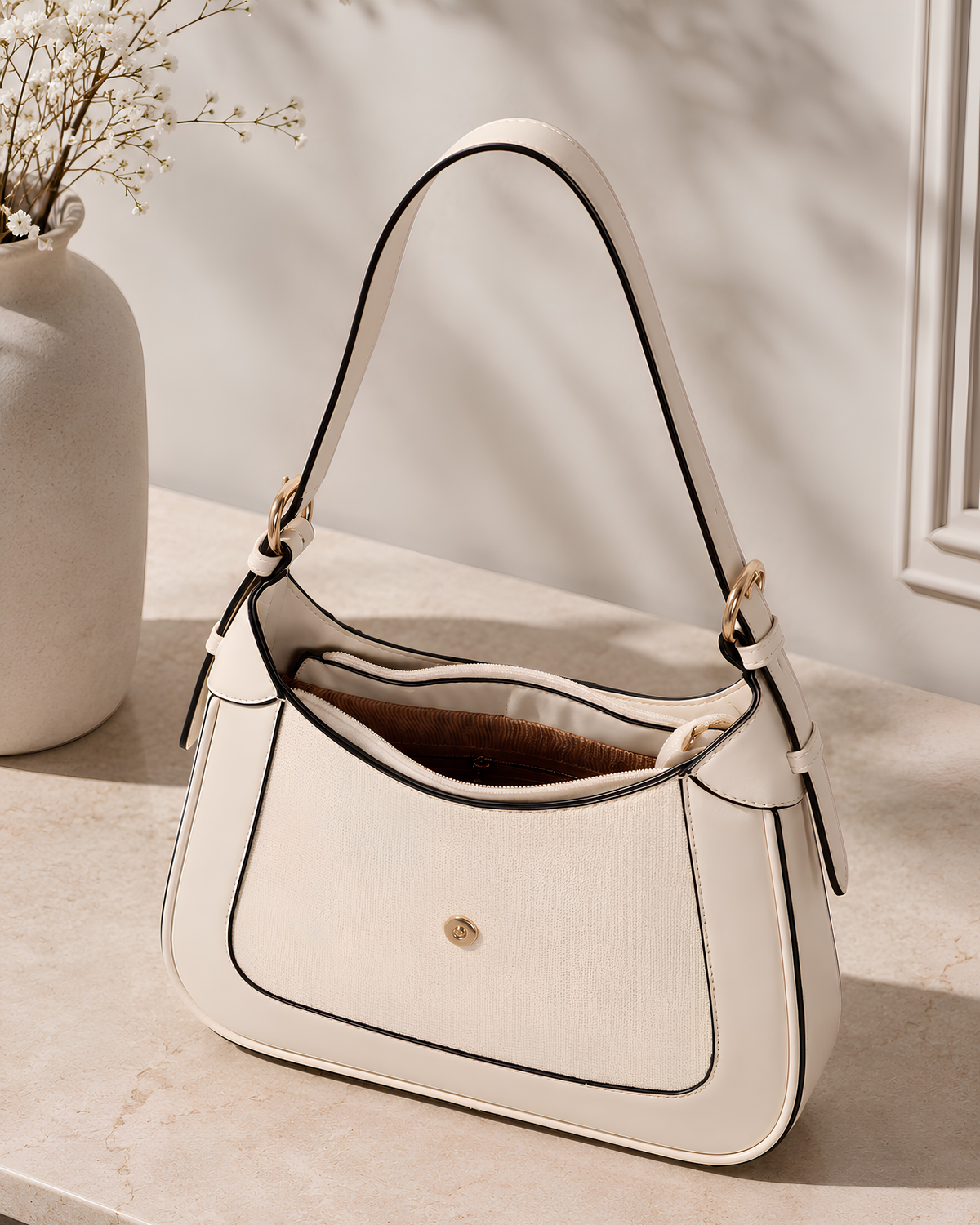 Serena Minimal Hobo Shoulder Bag