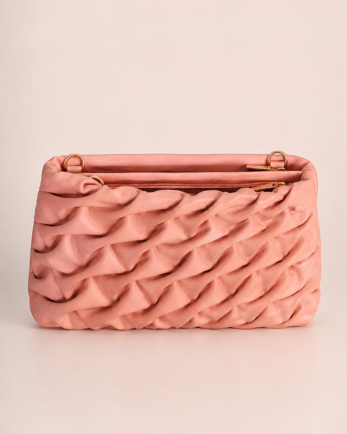 Elara Sculpted Weave Shoulder Bag