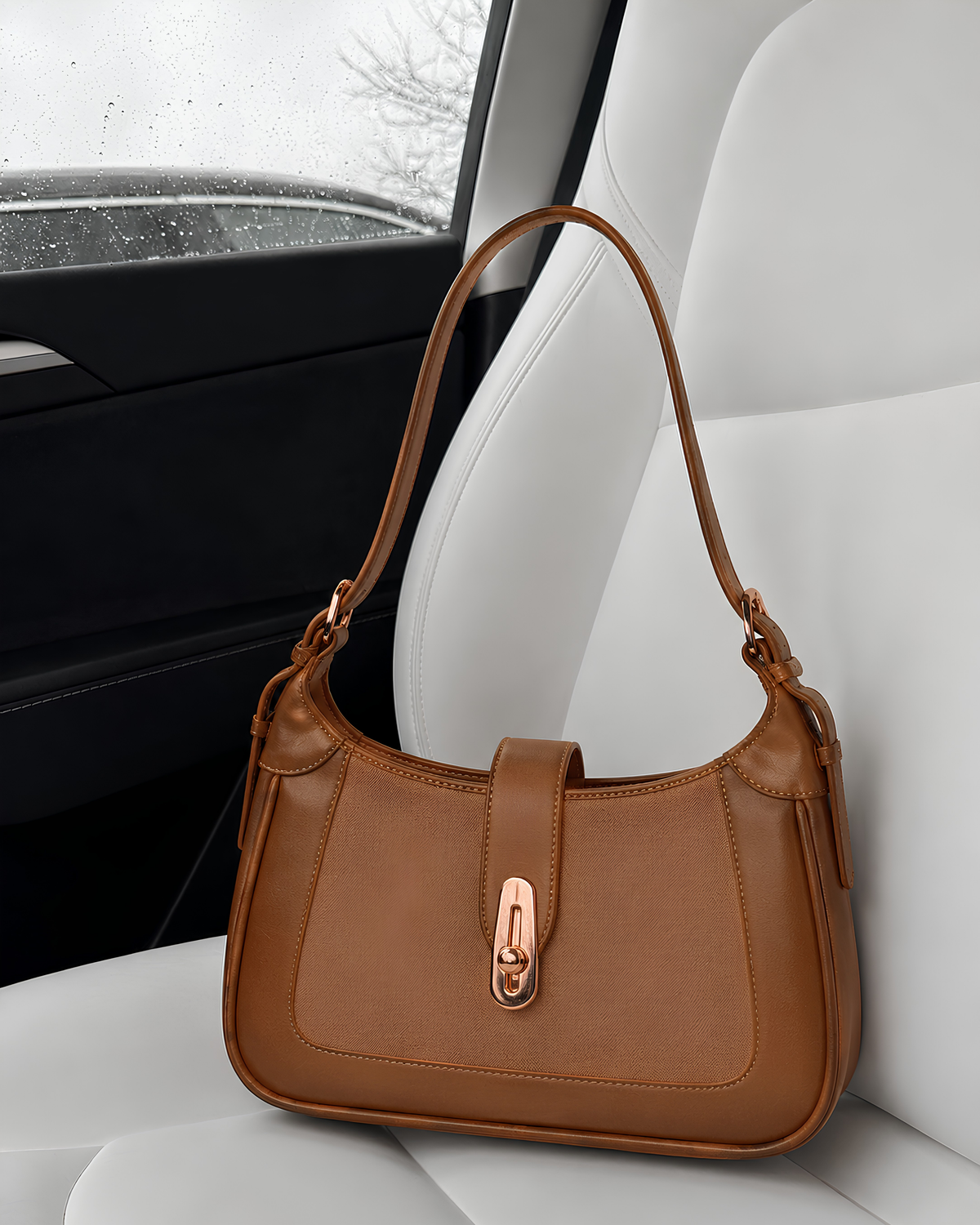 Serena Minimal Hobo Shoulder Bag