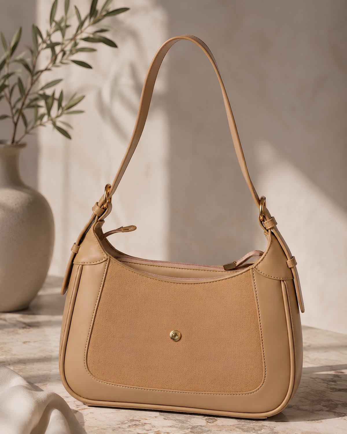 Serena Minimal Hobo Shoulder Bag