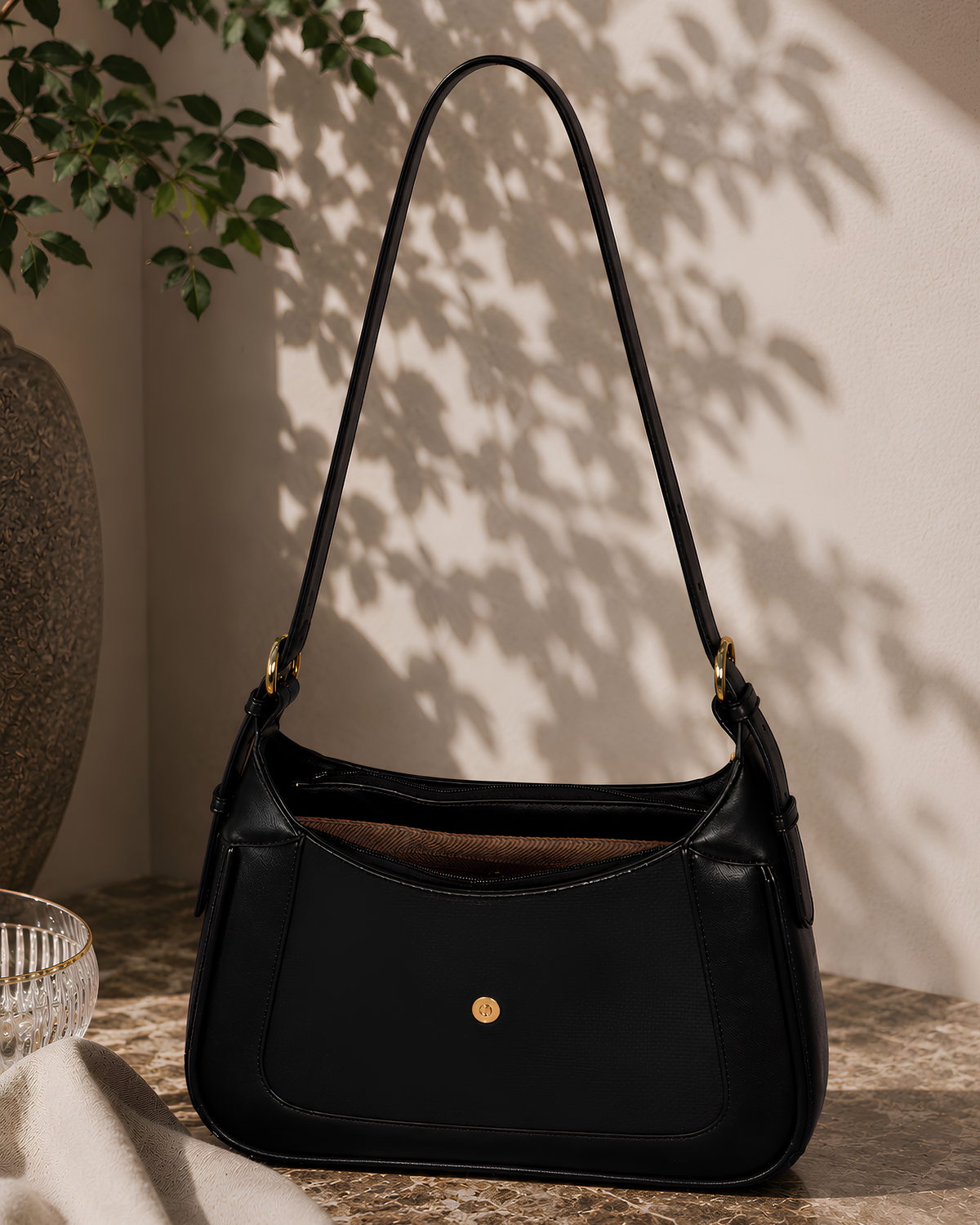 Serena Minimal Hobo Shoulder Bag