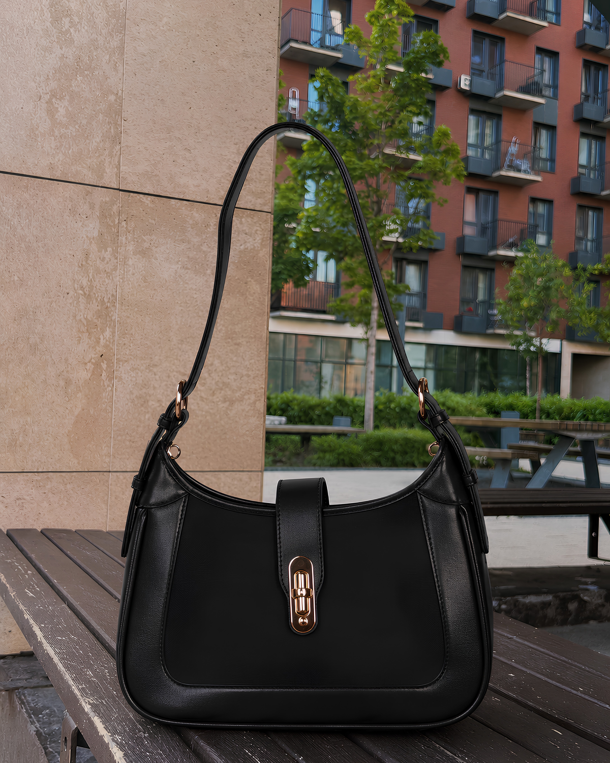 Serena Minimal Hobo Shoulder Bag