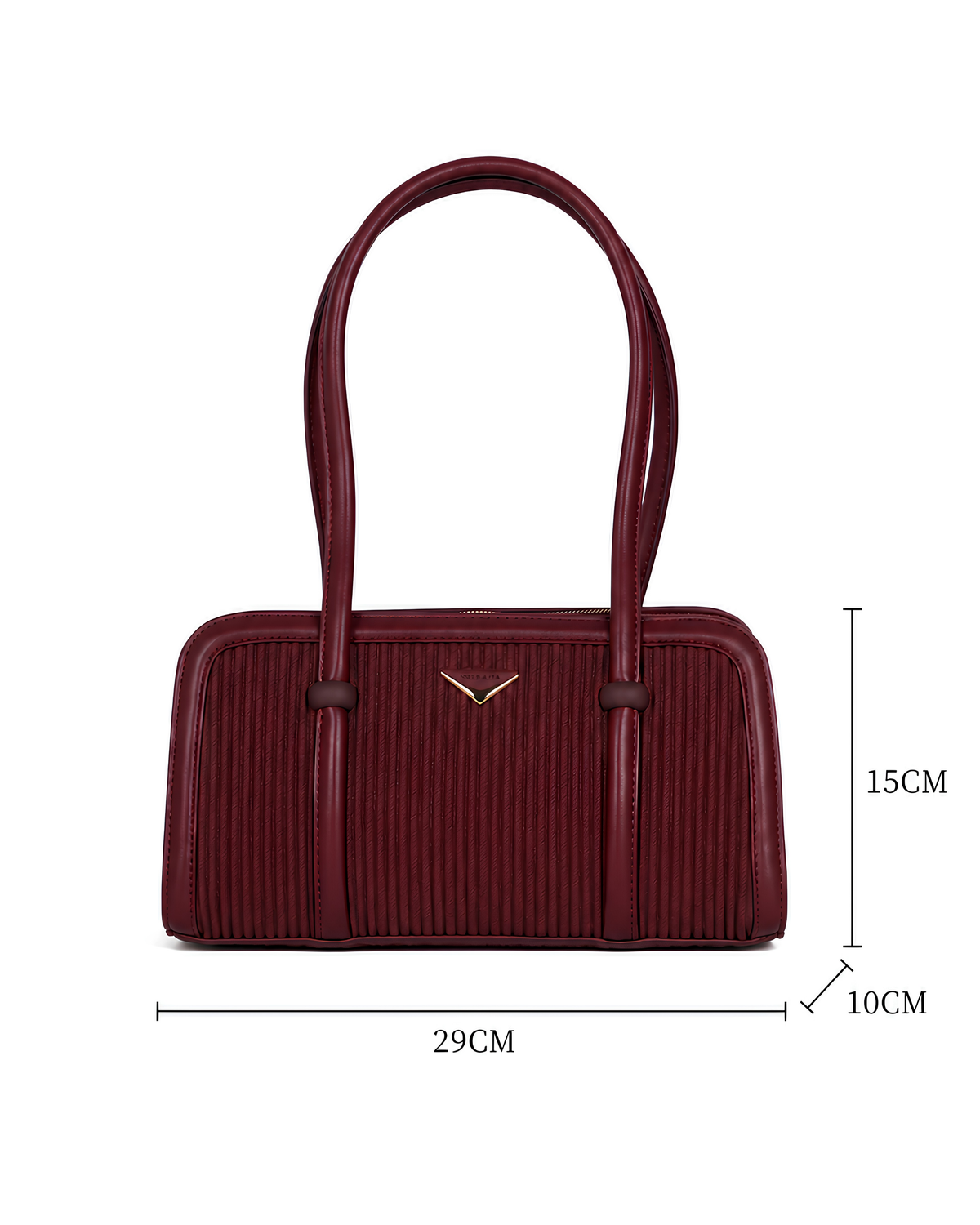 Lunara Vertical Pleated Structured Tote Bag