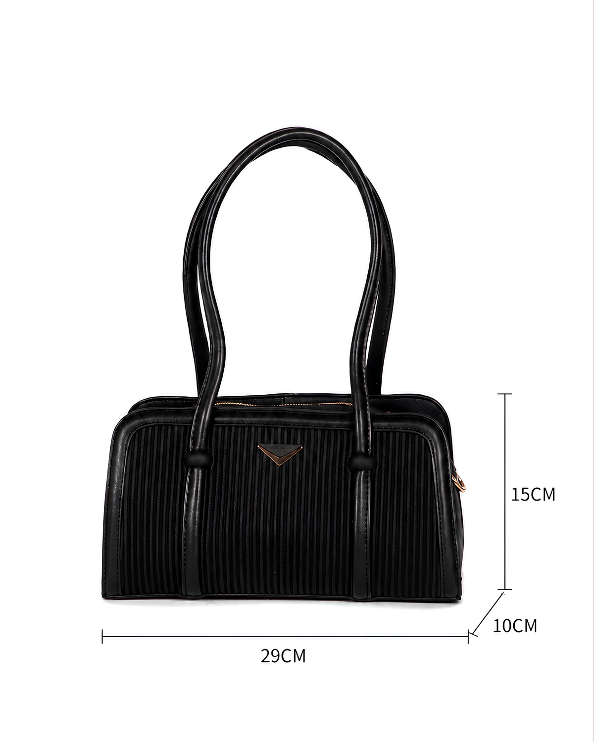 Lunara Vertical Pleated Structured Tote Bag