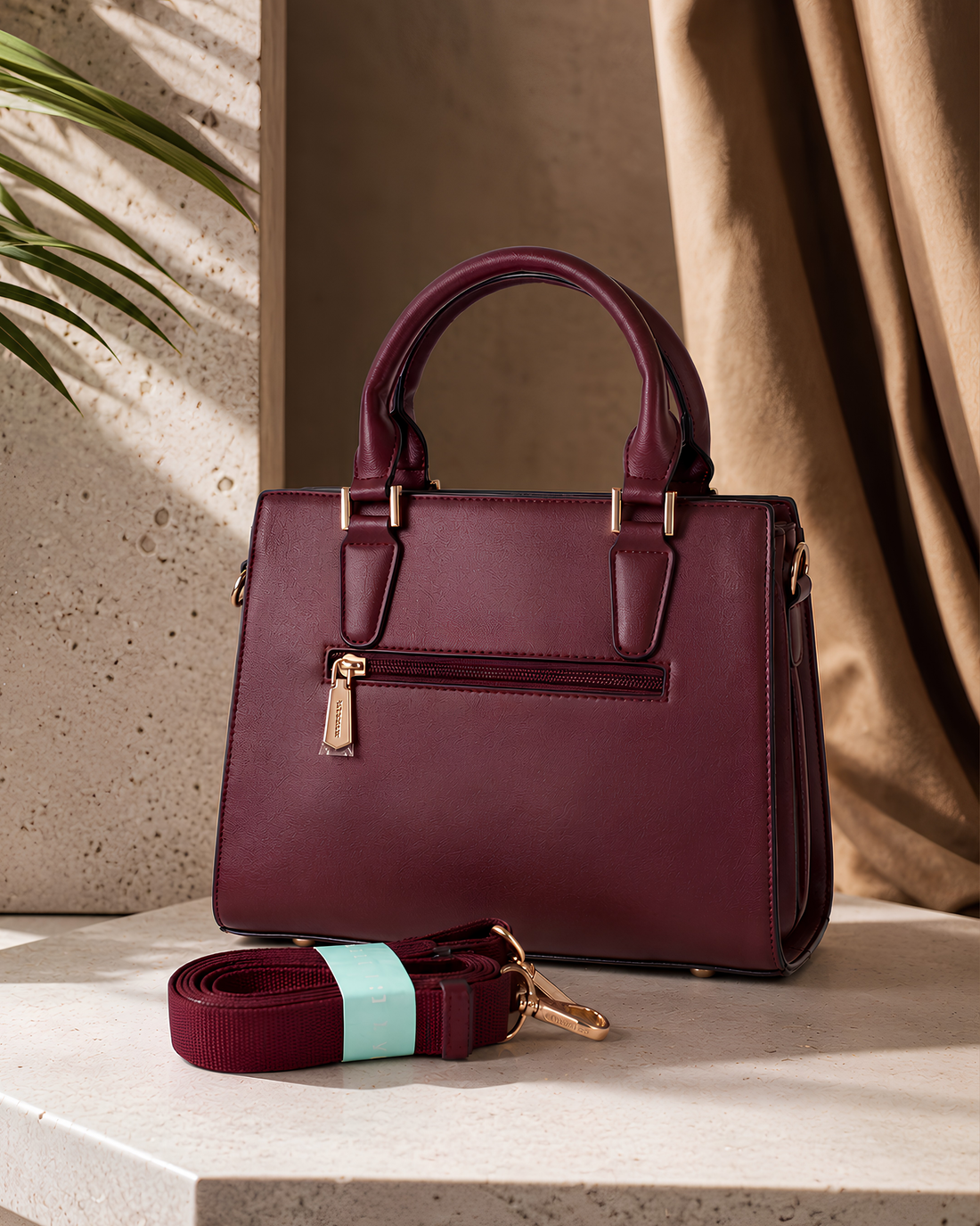 Aria Signature Pattern Structured Tote Bag