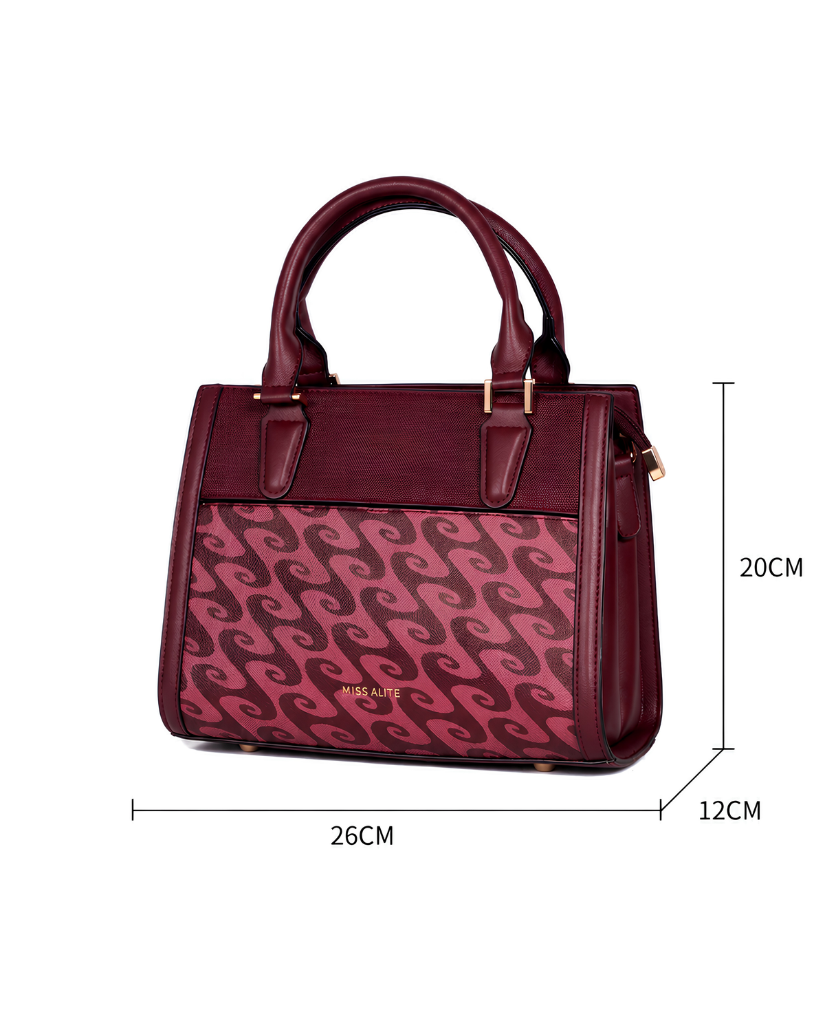 Aria Signature Pattern Structured Tote Bag