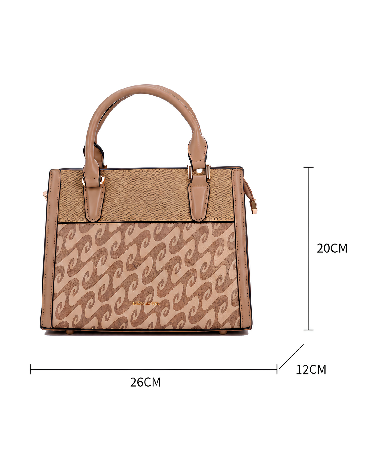 Aria Signature Pattern Structured Tote Bag