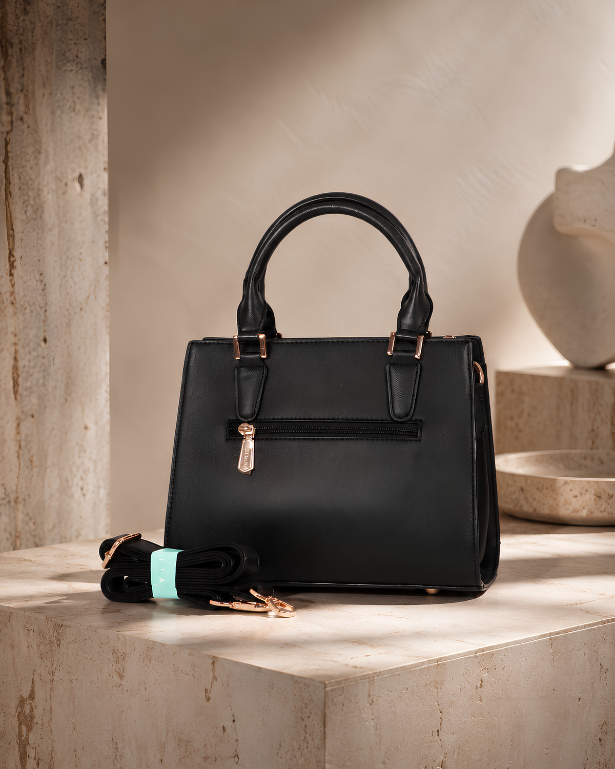 Aria Signature Pattern Structured Tote Bag