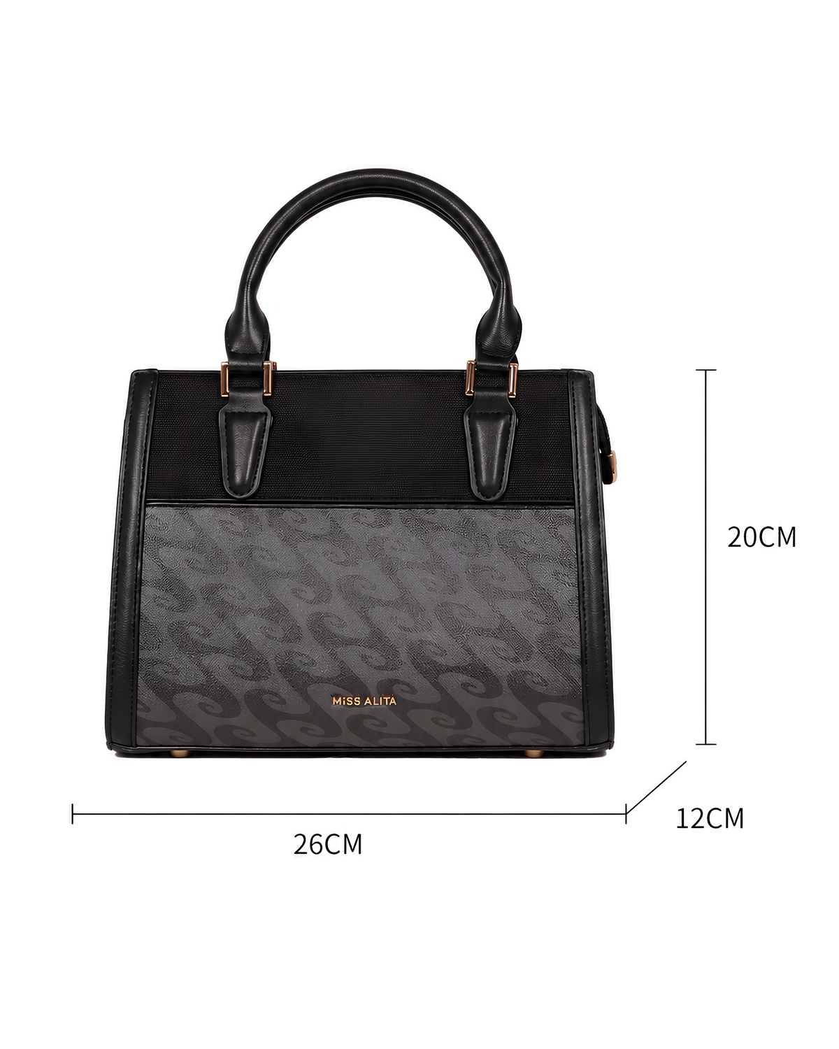 Aria Signature Pattern Structured Tote Bag