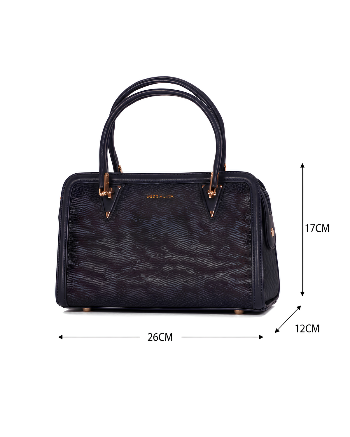 Celeste Refined Front-Zip Structured Handbag