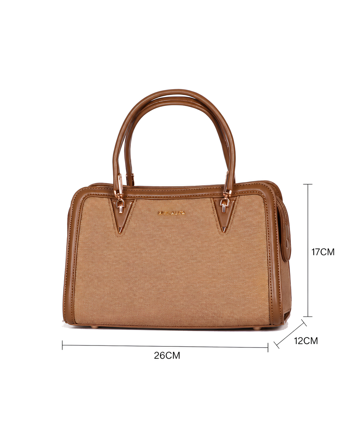 Celeste Refined Front-Zip Structured Handbag