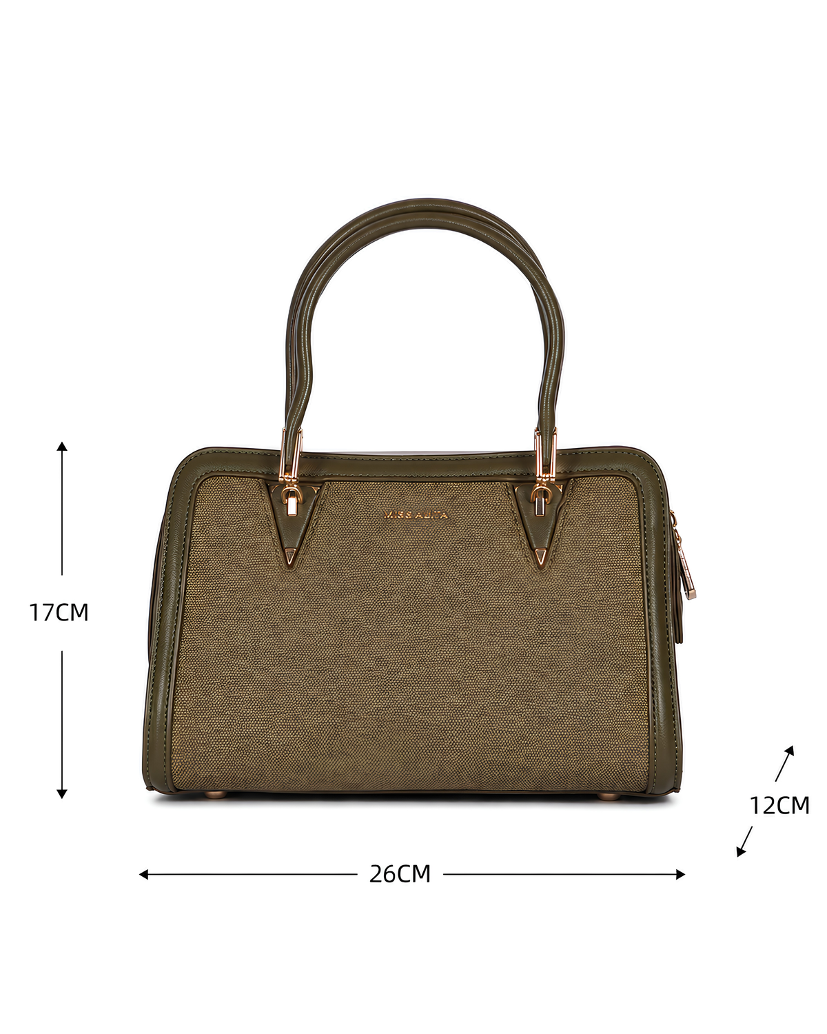 Celeste Refined Front-Zip Structured Handbag