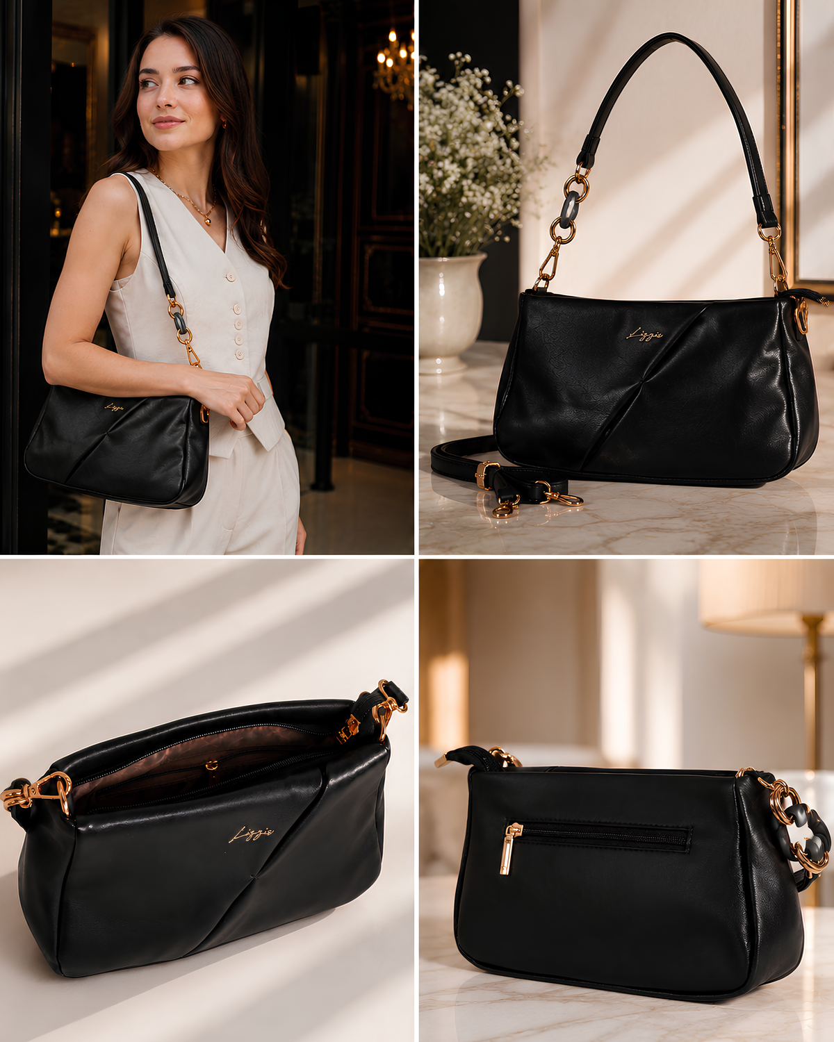 Aveline Sculpted Fold Shoulder Bag