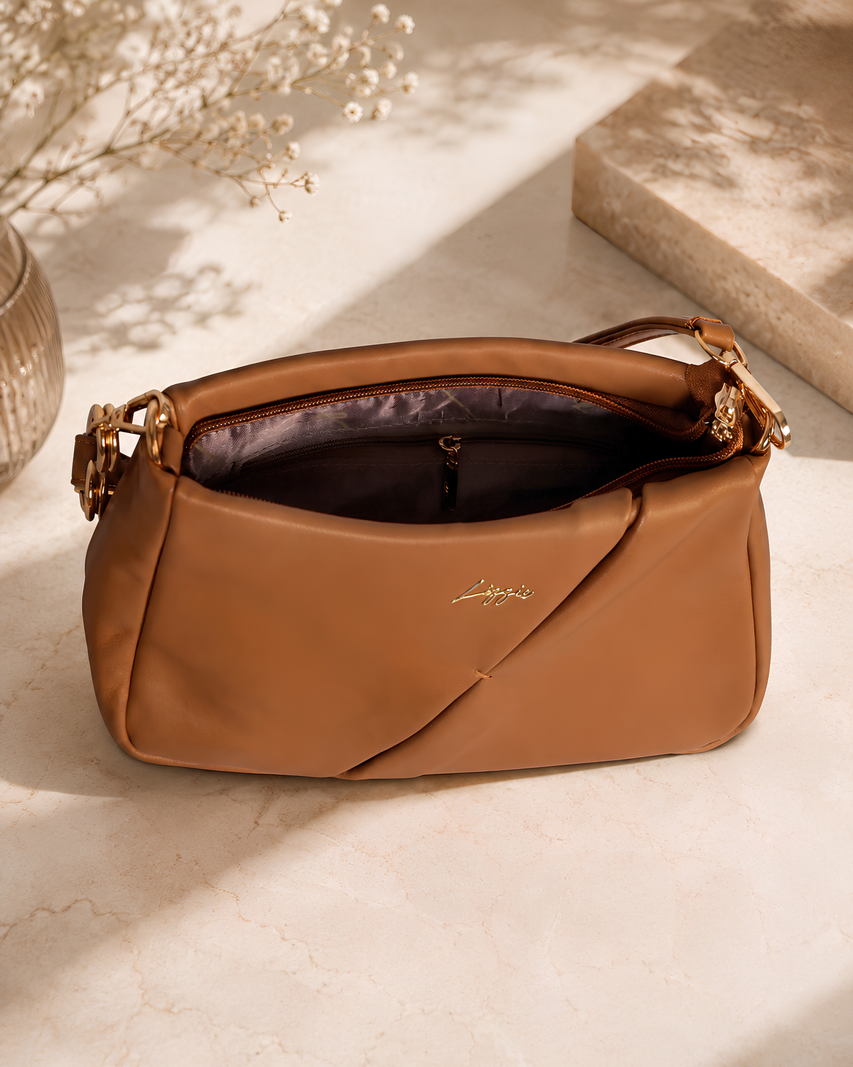 Aveline Sculpted Fold Shoulder Bag