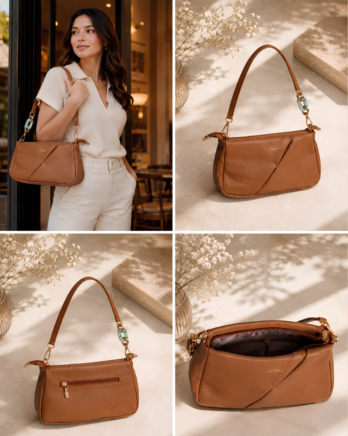 Aveline Sculpted Fold Shoulder Bag