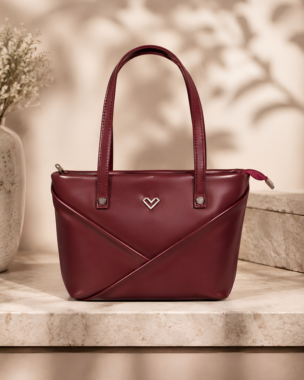 Sophia Burgundy Envelope Shoulder & Tote Bag
