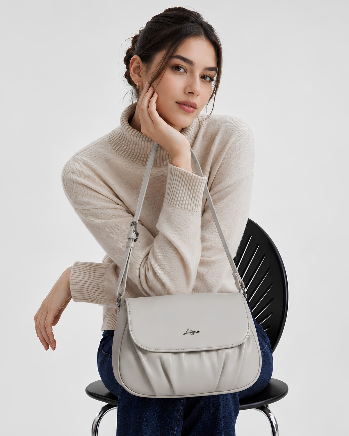 Livia Soft Fold Shoulder Bag