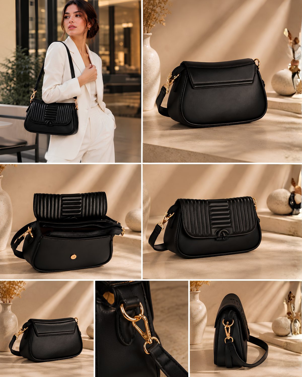 LizzIE Elegant Quilted Shoulder Bag