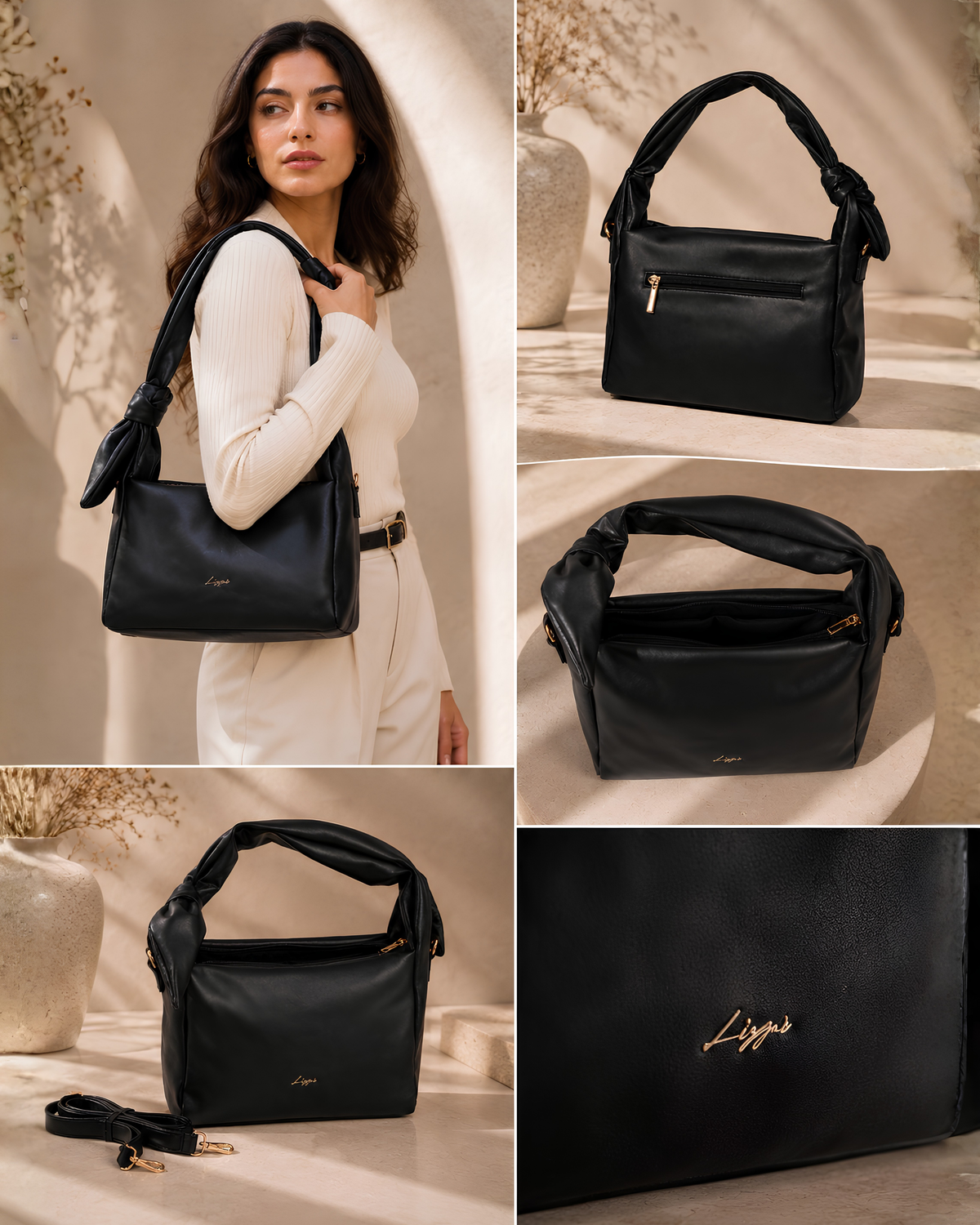 Serena Knot Handle Shoulder Bag