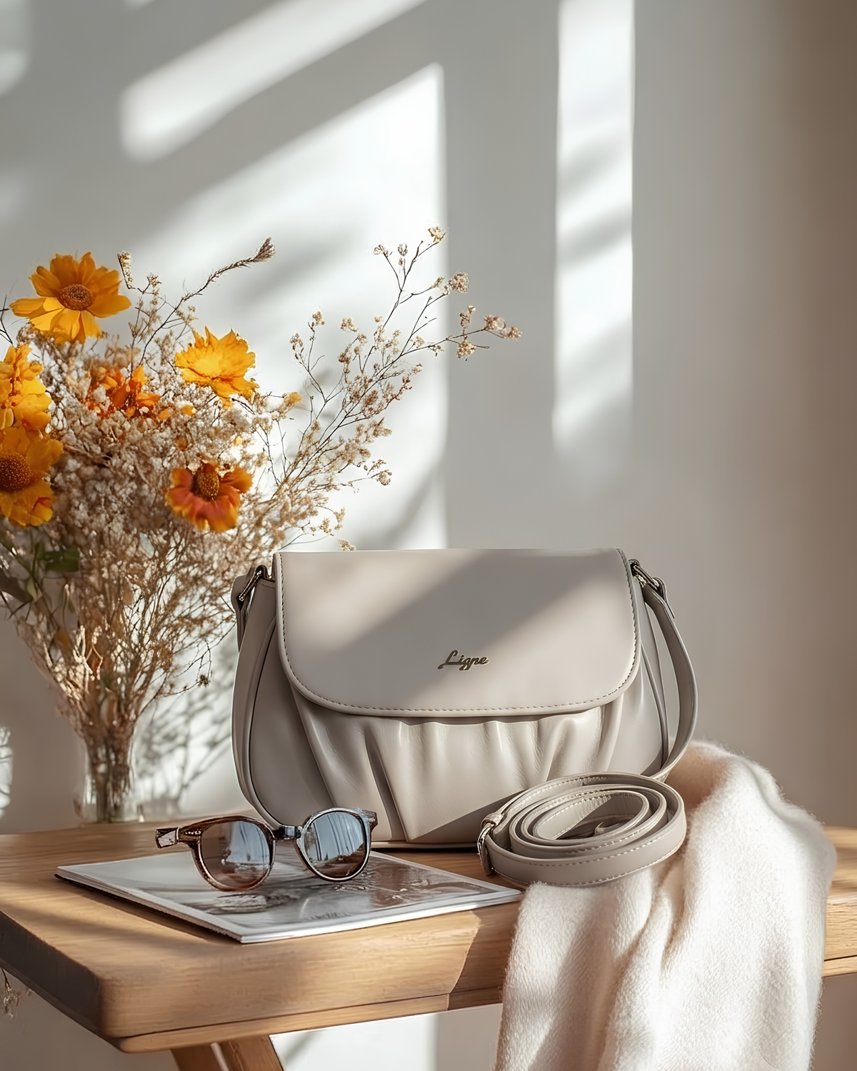 Livia Soft Fold Shoulder Bag